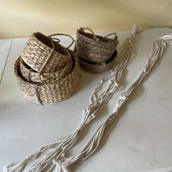 Plant Hangers - Baskets & Macrame