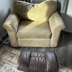 Oversized Chair and Ottoman