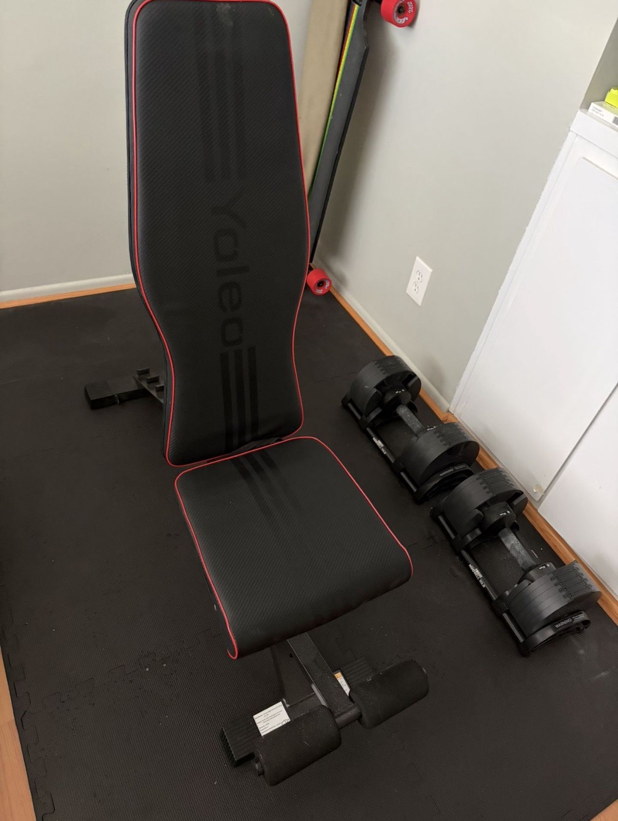 Nuobell Adjustable Dumbbells with Adjustable Bench