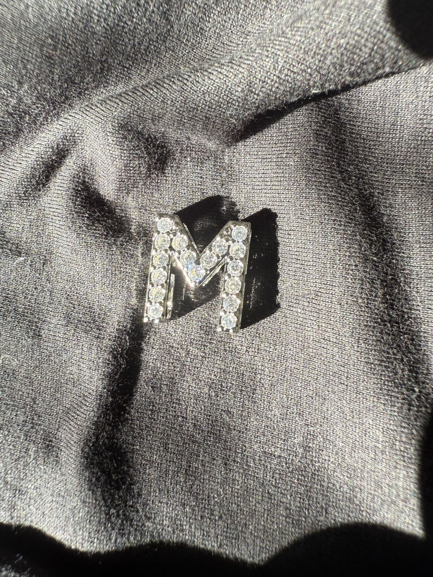 Real Moissanite Letter M