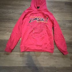 Brand New Pink Spider Hoodie Size Medium