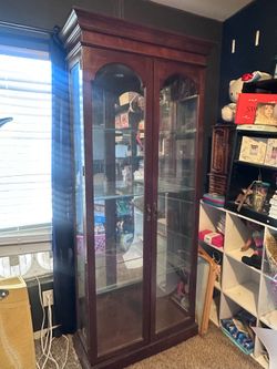 Dark brown hutch