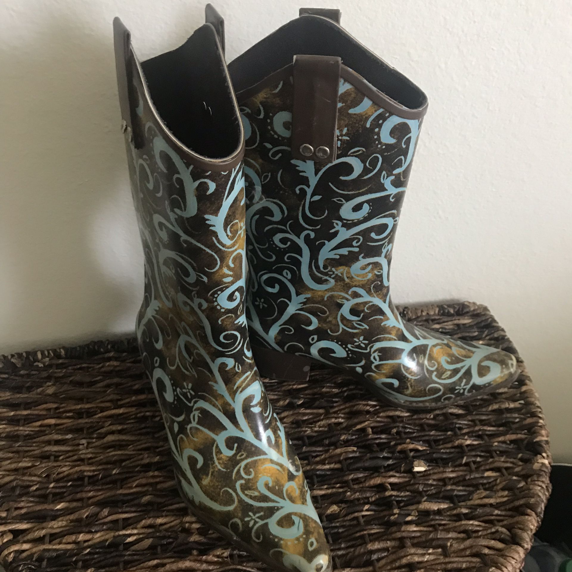 Cowboy Cowgirl Rain Boots