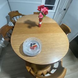 Wooden Kitchen Table With 7 Chairs 