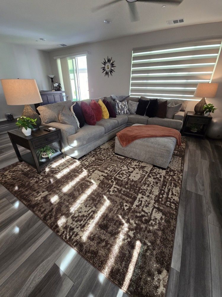 Sofa, Ottoman And Coffee Table Set