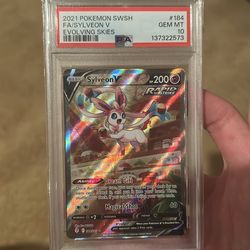 Sylveon V alternate art psa 10 Pokemon card