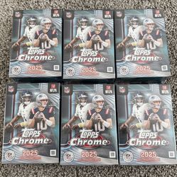 2025 Topps Chrome Football NFL Hanger Box NEW/SEALED x6