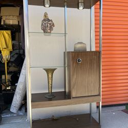 Vintage Post Modern late 60’s MCM Etagere / Bar / Room Divider Free Standing Shelf Display