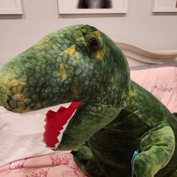 Oversized stuffed T-rex