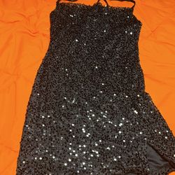 Black sequin dress