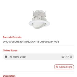 Halo 4in Adjustable light