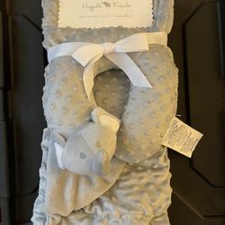 Baby Blanket With Travel Pillow(elephant) 