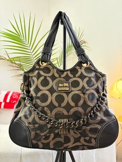 Coach Signature Op Art Tote Bag