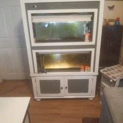 Homemade Fish Tank Stand Very Sturdy And Beautiful. Holds Two 40 Gallon Tanks