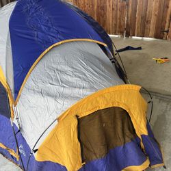 Vintage Sears Hillary 3-4 Person Hex Dome Tent with 2 Lockers & rain fly.  No bag