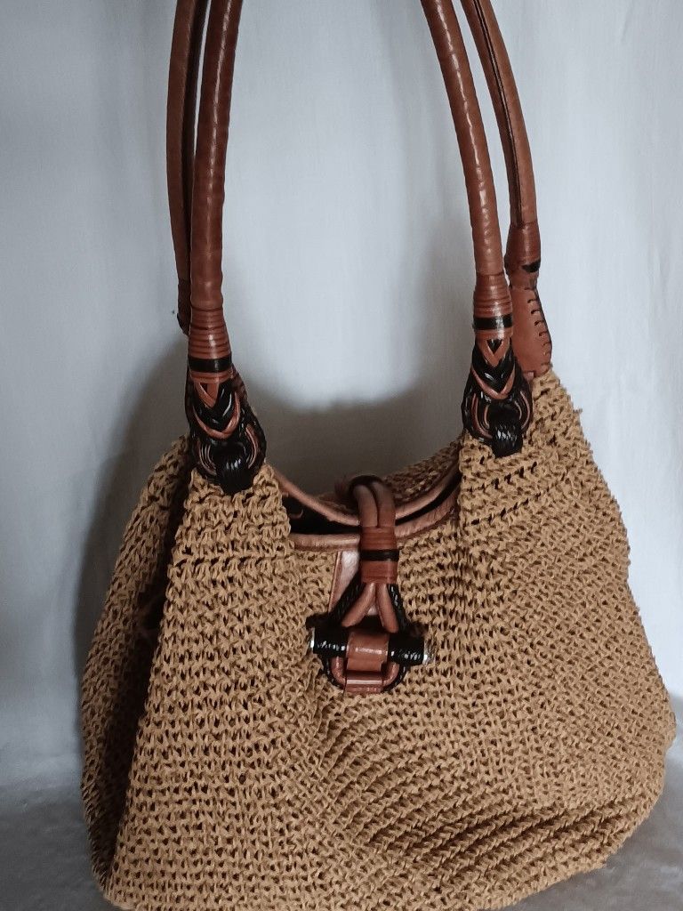Brighton Woven Raffia Hobo Bag