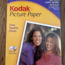KODAK Picture Paper For Inkjet Printers Soft Gloss 50 Sheets 8.5 x 11