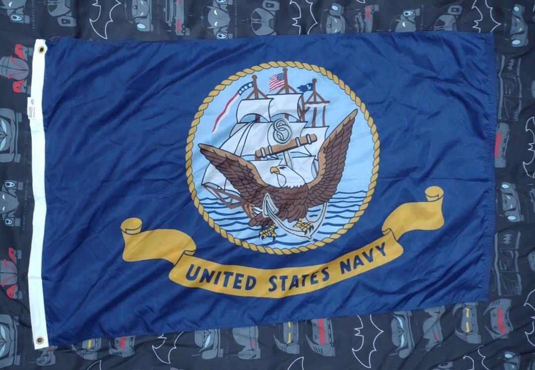 Valley Forge Military Navy Flag 3 ft. W X 5 ft. L