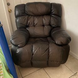 Recliner Sofa Couch Leather 