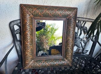 Vintage Wicker Mirror