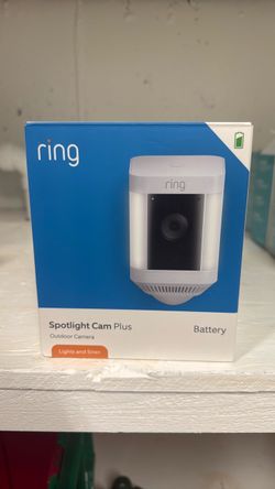 Unopened Ring Spotlight Cam Plus Battery Outdoor Camera