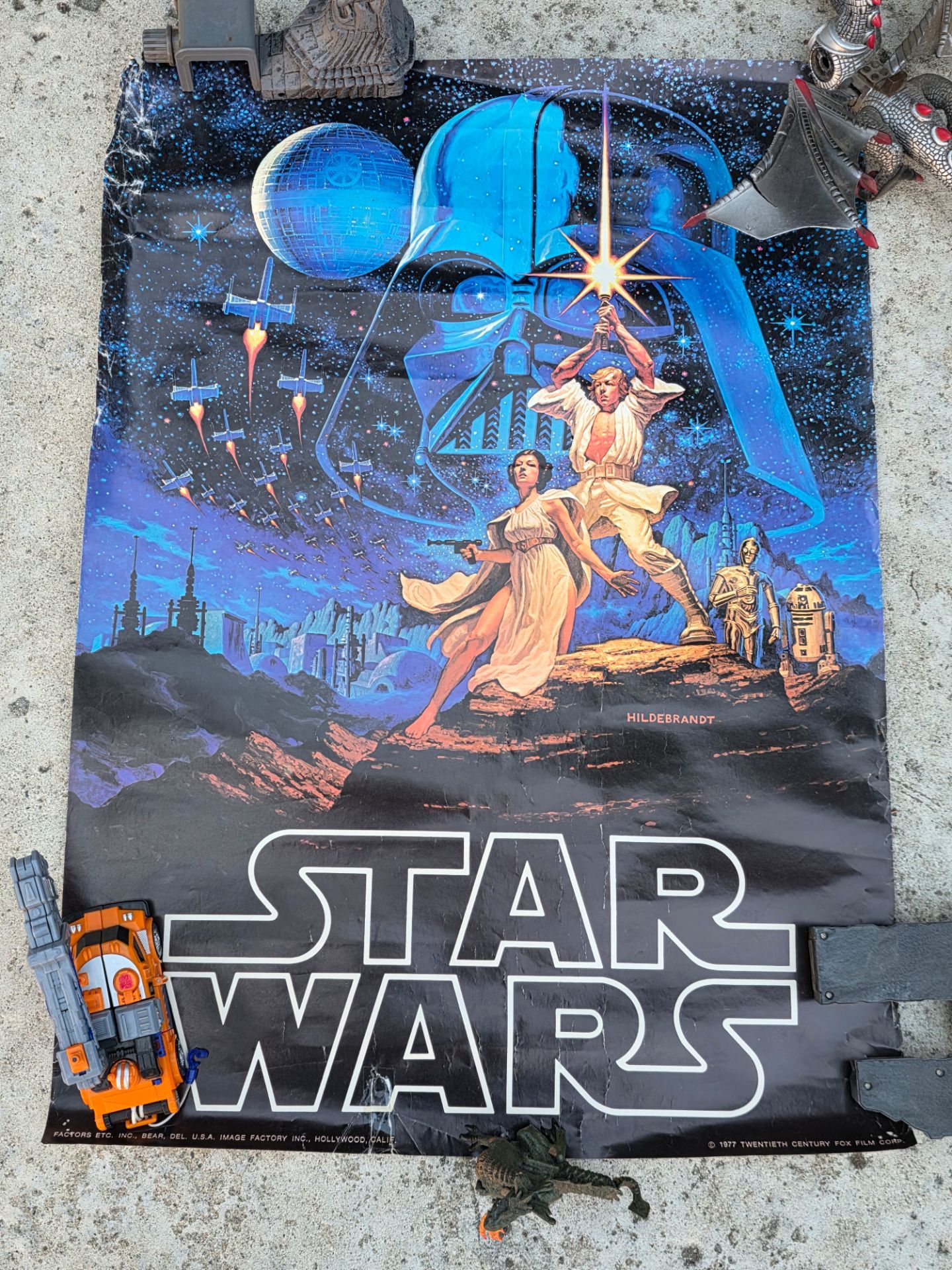 1977 Factors Etc. Inc. Star Wars "A New Hope" poster featuring artwork by the Hildebrandt brothers