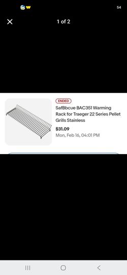 SafBbcue BAC351 Stainless Warming Rack for Traeger 22 Series