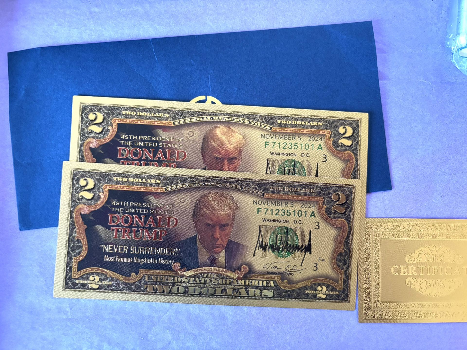 Donald Trump 2020 Collectable $2 Bills