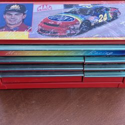 L👀K **Vtg Mac Tools Mini Toolbox / Jewlery Special Edition NASCAR Jeff Gordon