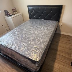 Full Size Bed Frame With Mattress  All New Furniture Free Delivery Free Installed 