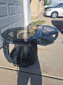 postmodern vintage octagonal coffee table set