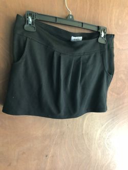 Black mini skirt