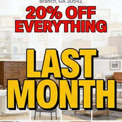 Final Month Furniture Warehouse Clearance – 20% OFF Everything!