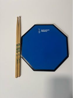 Drum Practice Pad Silent Snare Drum Pad DoubleSided W Sticks