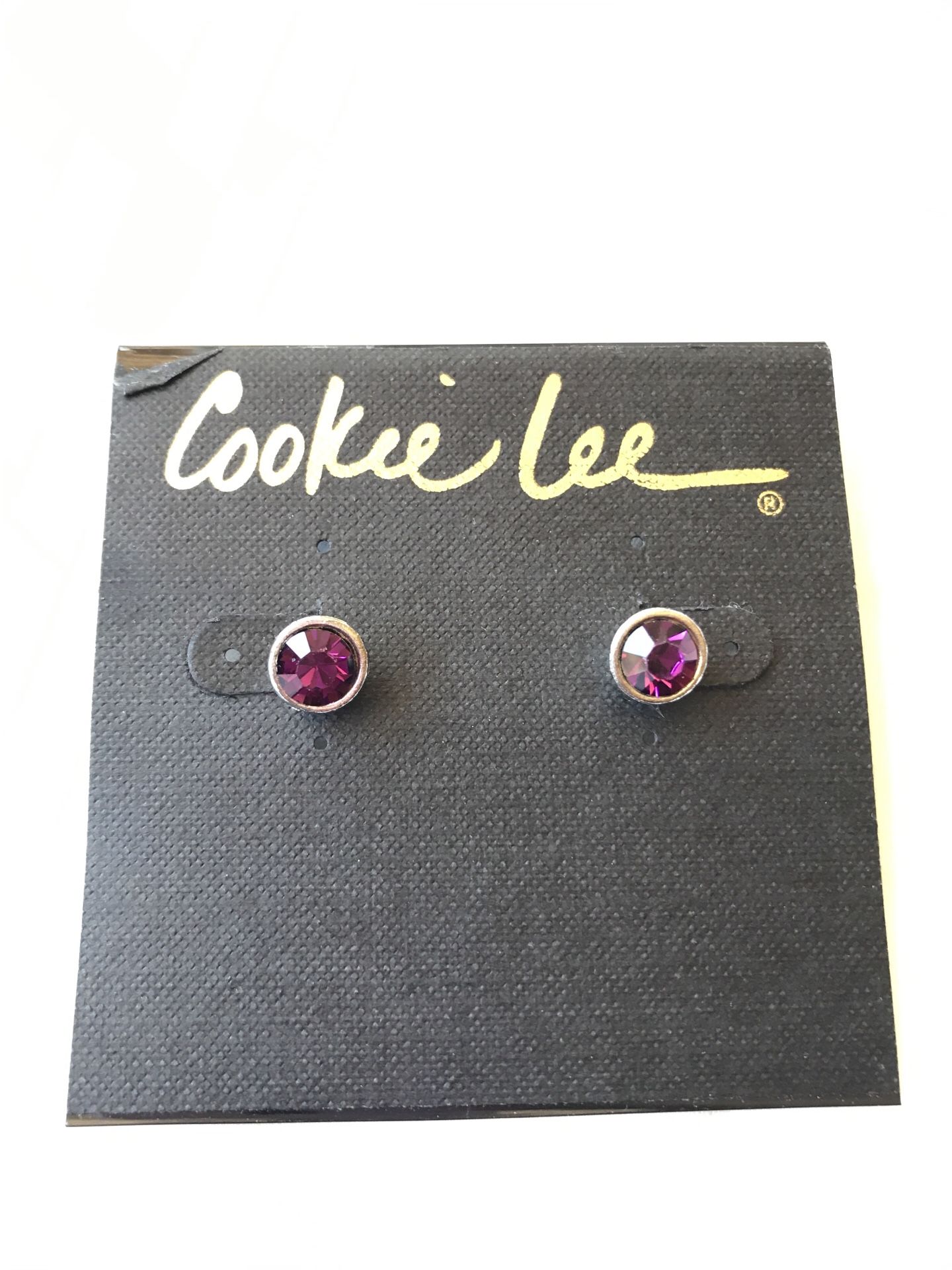 Amethyst Stud Earrings - Cookie Lee