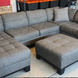 Large Gray Sectional Sofa *FREE DELIVERY*