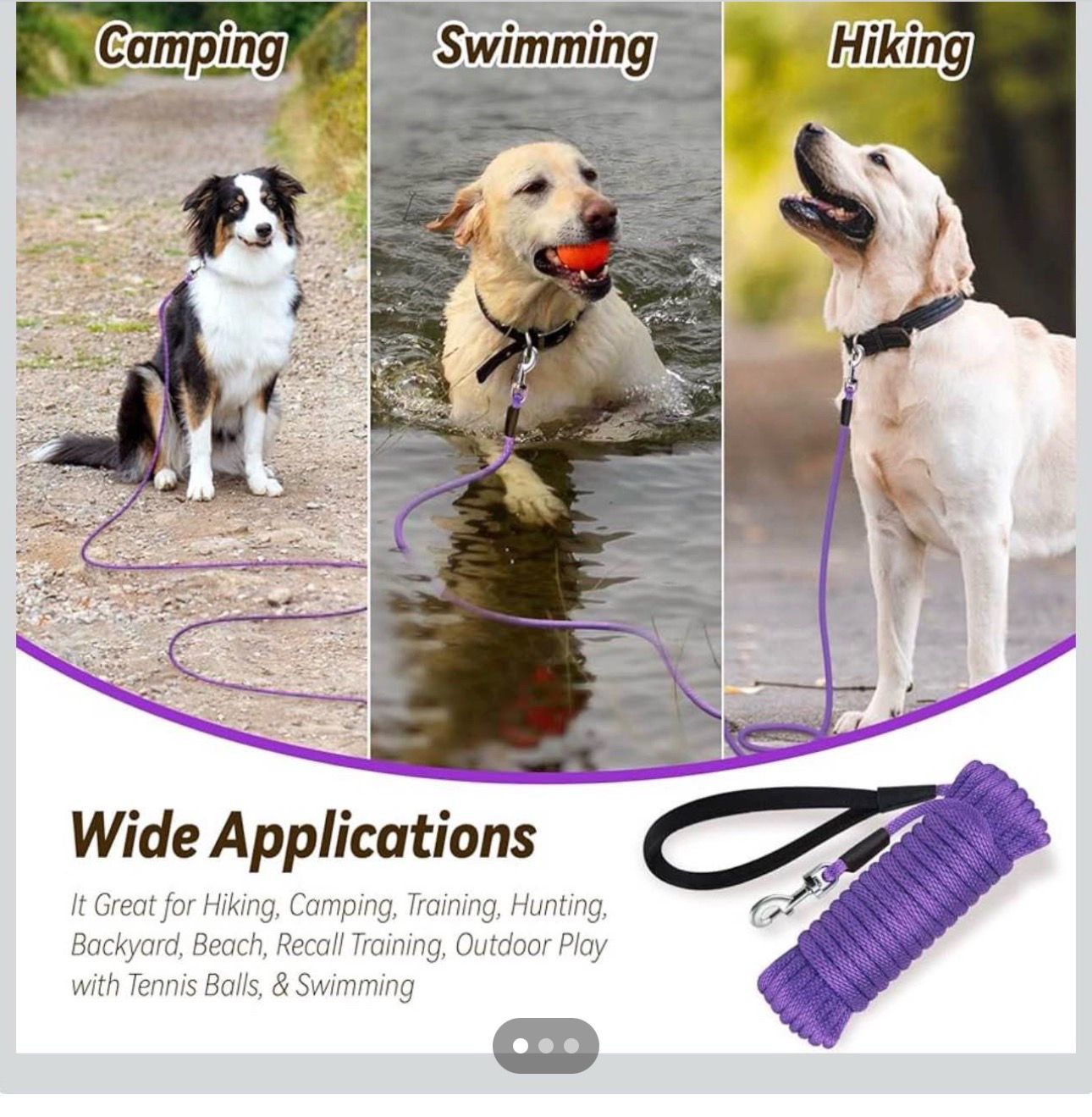 Check Cord Dog Leash Long Lead Training