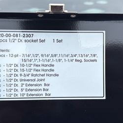 20-PCS 1/2” Dr. Socket Set
