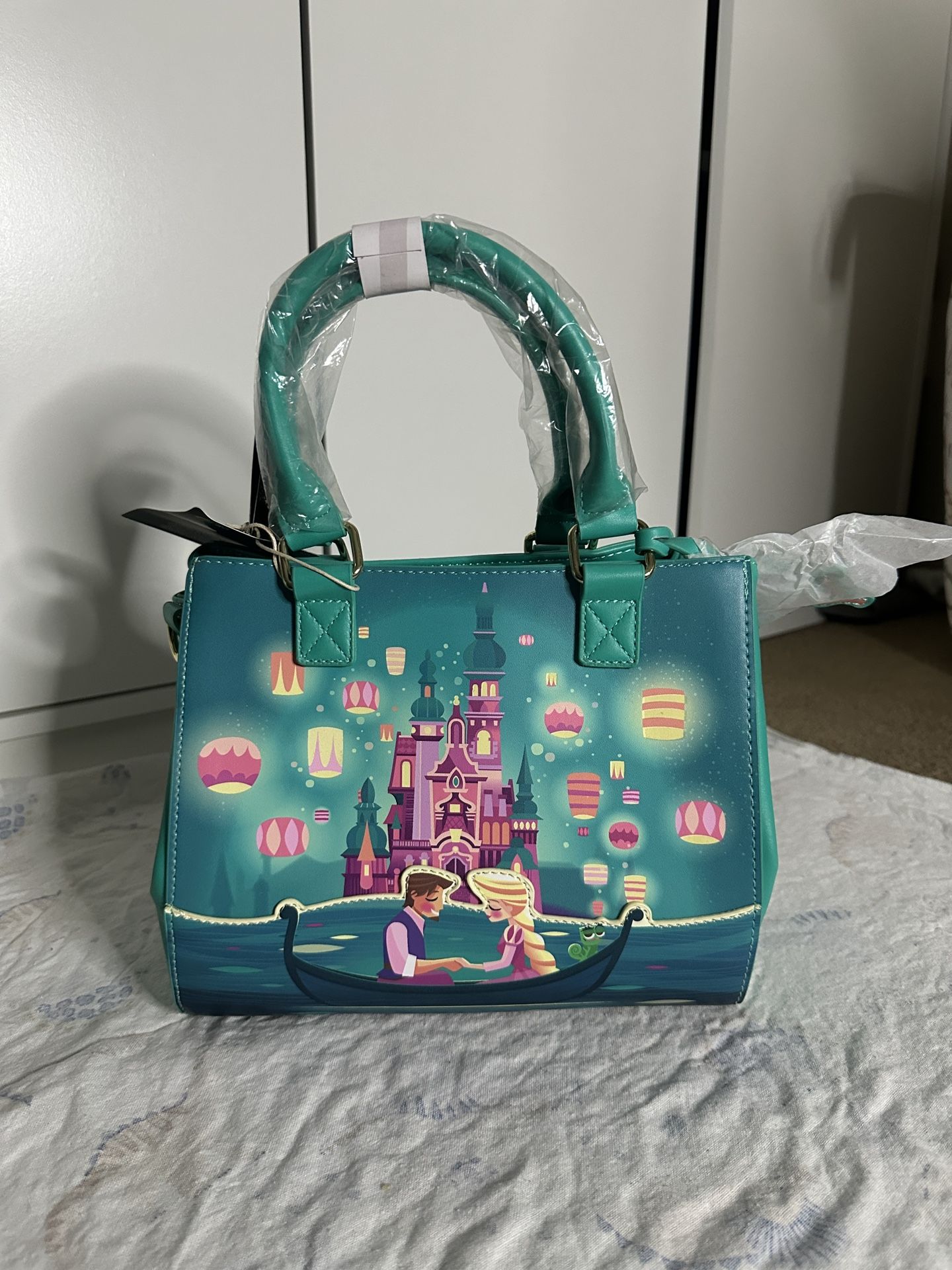 Loungefly Disney Tangled Rapunzel Castle Satchel Crossbody Bag