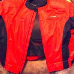 Red motorcycle jacket