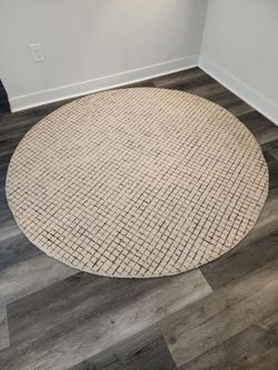 6' Round Nuloom Melrose Checked Wool Rug