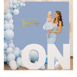 Blue Arch Cover for Square Arch (Arch not included) 6.6FTx6.6FT Spandex Backdrop for Square Metal Stand for Birthday Wedding