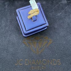 Ring 10k  Gold Diamonds Natural Real 