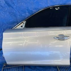 14-20 INFINITI Q50 FRONT LEFT DRIVER SIDE DOOR ASSEMBLY SILVER K23 