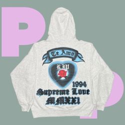 Supreme Love Hooded Sweatshirt (Large)