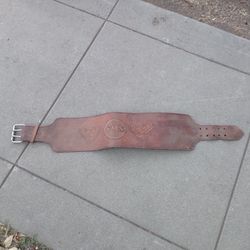 Vintage Leather Weight Lifting Belt