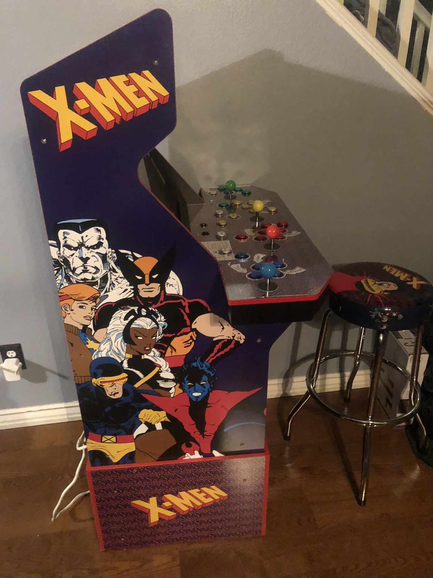 1up Arcade 4 Player X men Game Led Buttons 8500 Games