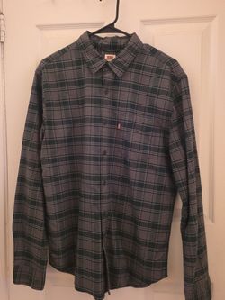 Levis Men Sz M Long Sleeve Button Up