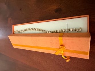 14kt yellow gold diamond Tennis Bracelet