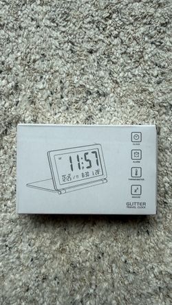 Glitter Travel Clock Digital Alarm Clock